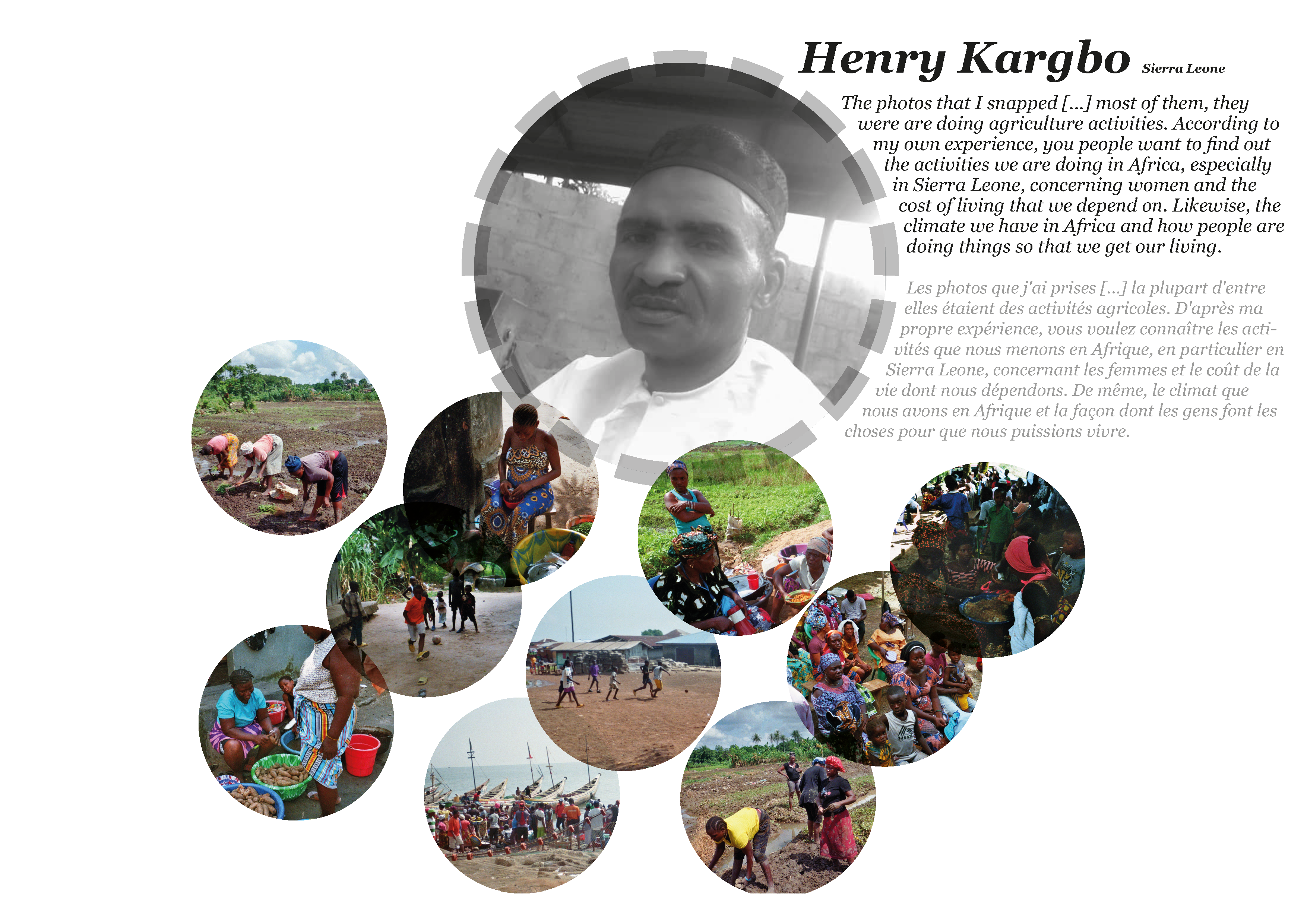 Collage of pictures of religion and peace by Henry Kargbo in Sierra Leone