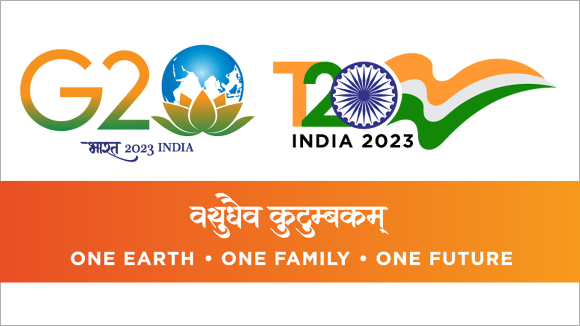 Logo G20 and T20 India 2023