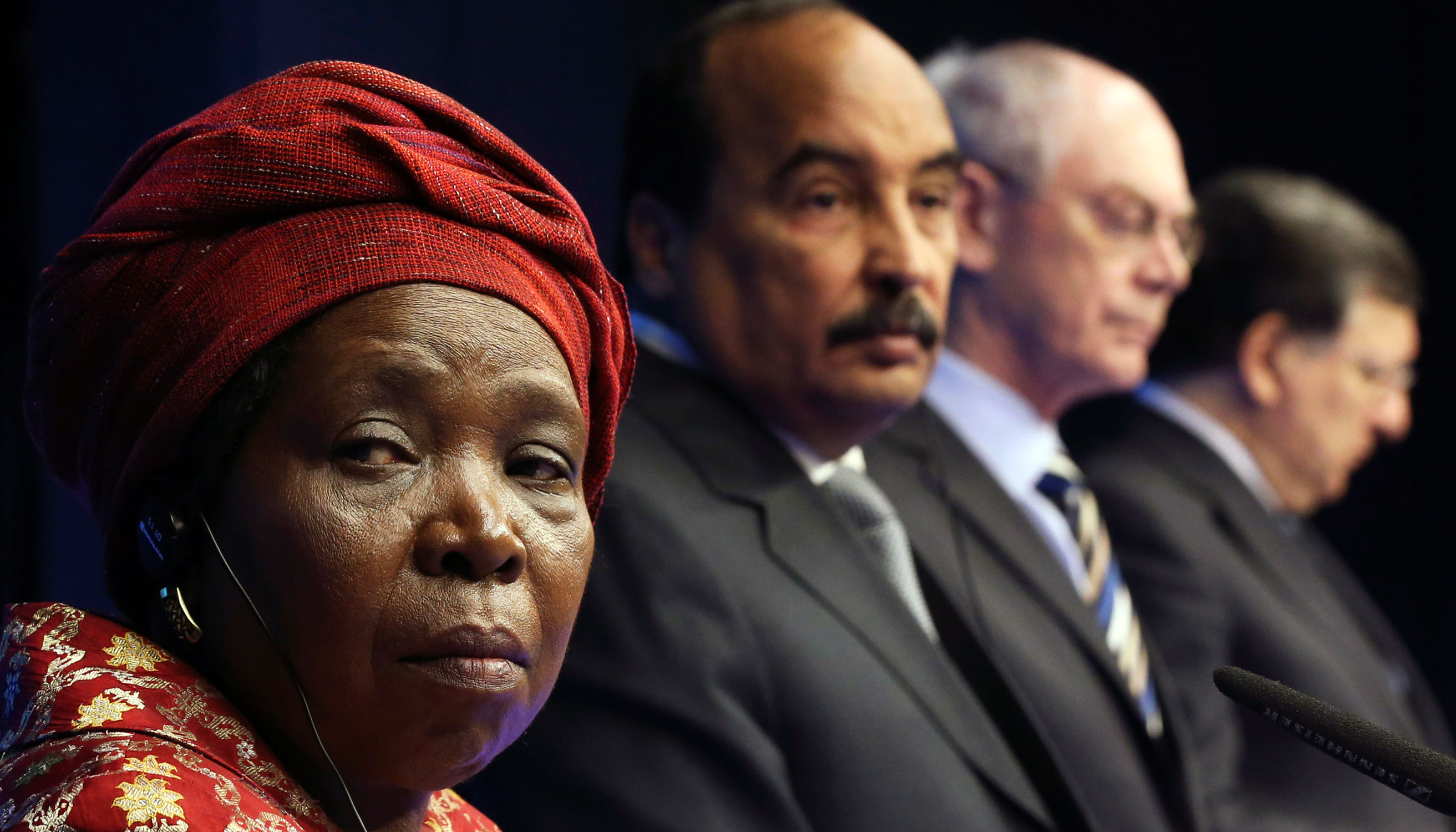 Press conference with members of the African and European Union in Brussels