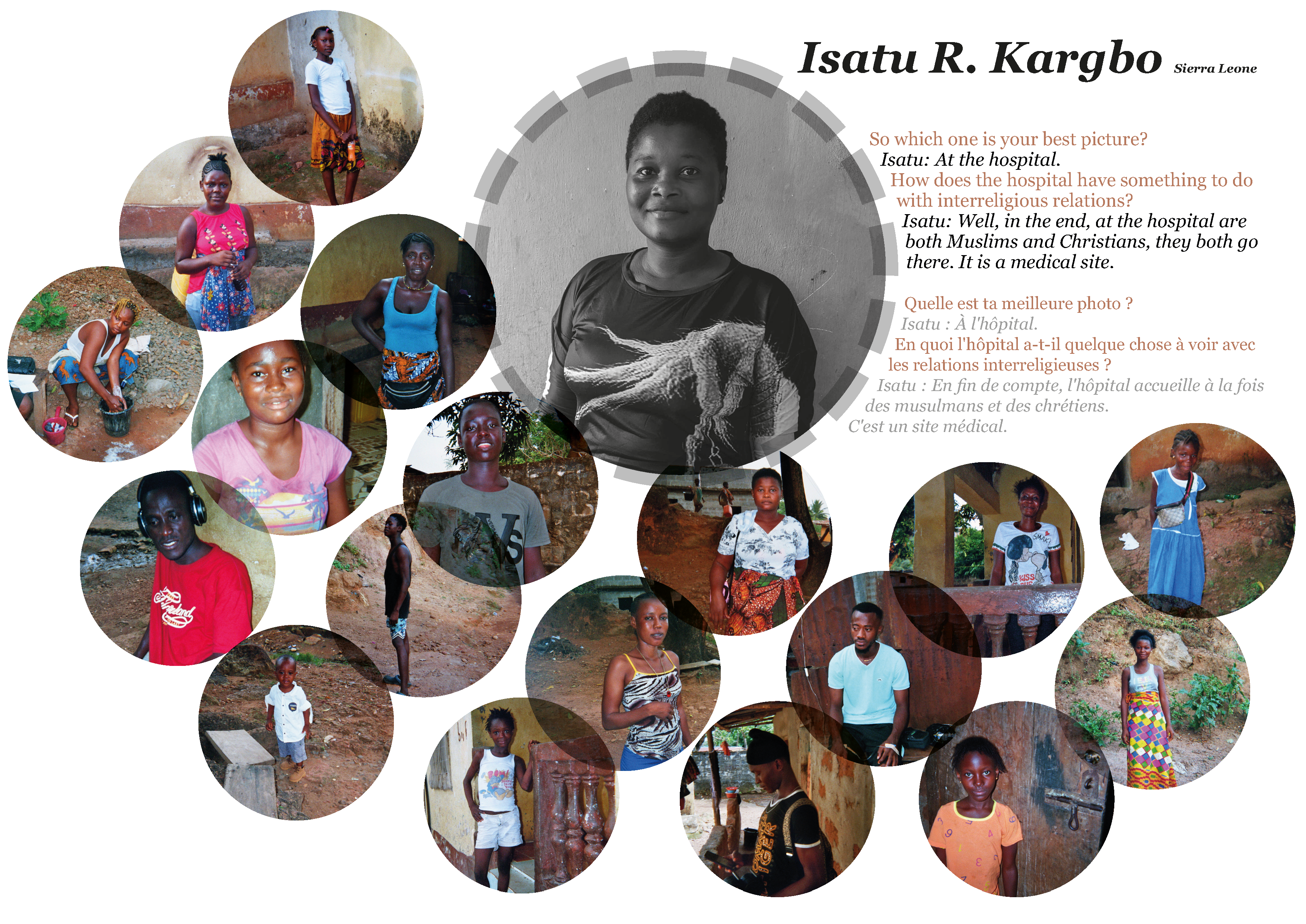 Collage of pictures of religion and peace by Isatu R Kargbo in Sierra Leone