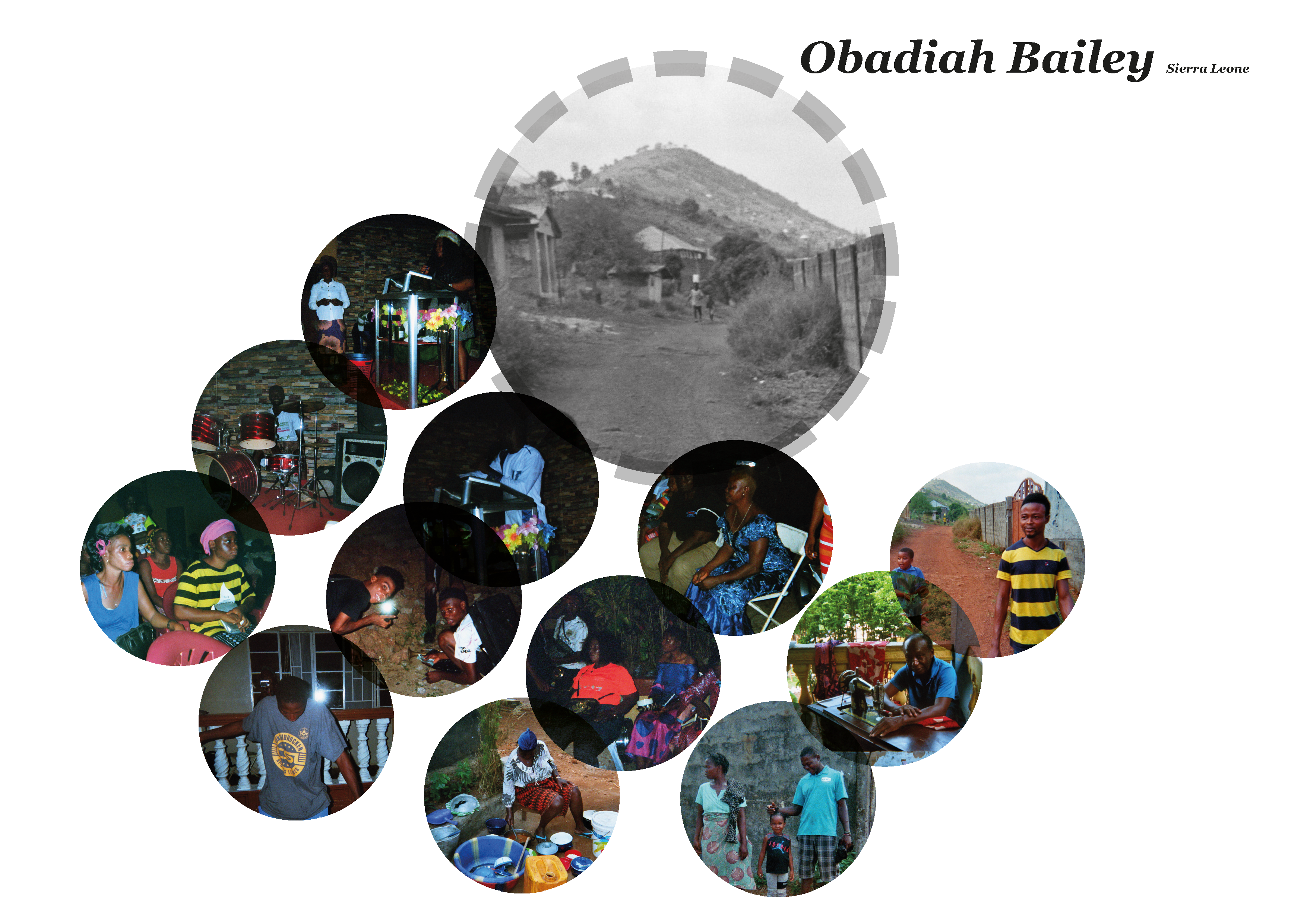 Collage of pictures of religion and peace images in Sierra Leona by Obadiah Bailey