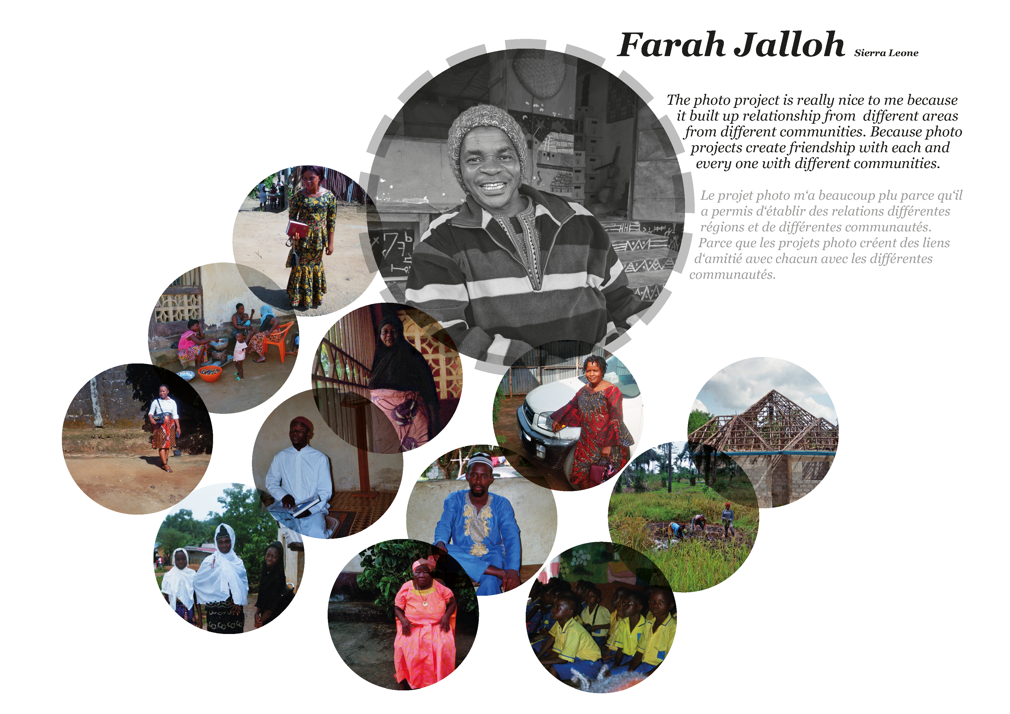Collage of pictures of religion and peace in Sierra Leone by  Farah Jalloh